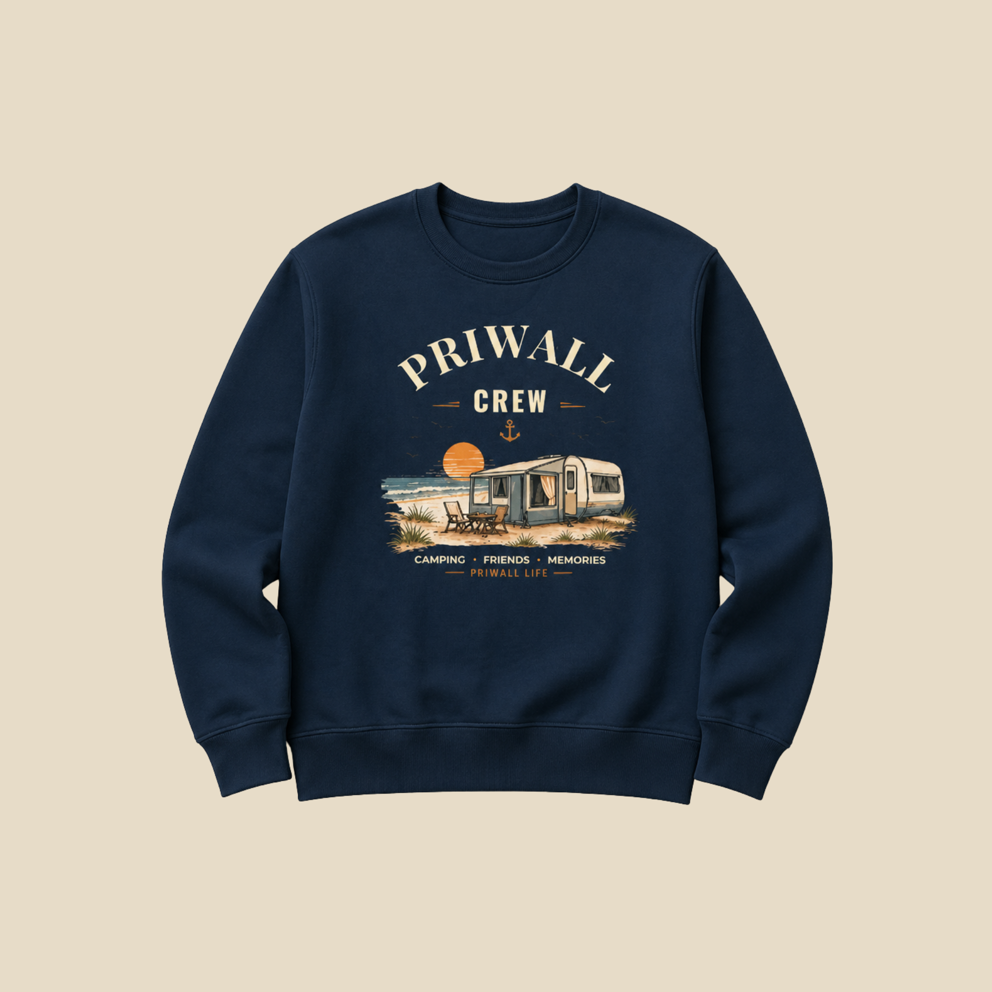 Priwall Crew Dark Edition Sweatshirt – Ostsee Pullover Unisex Bio