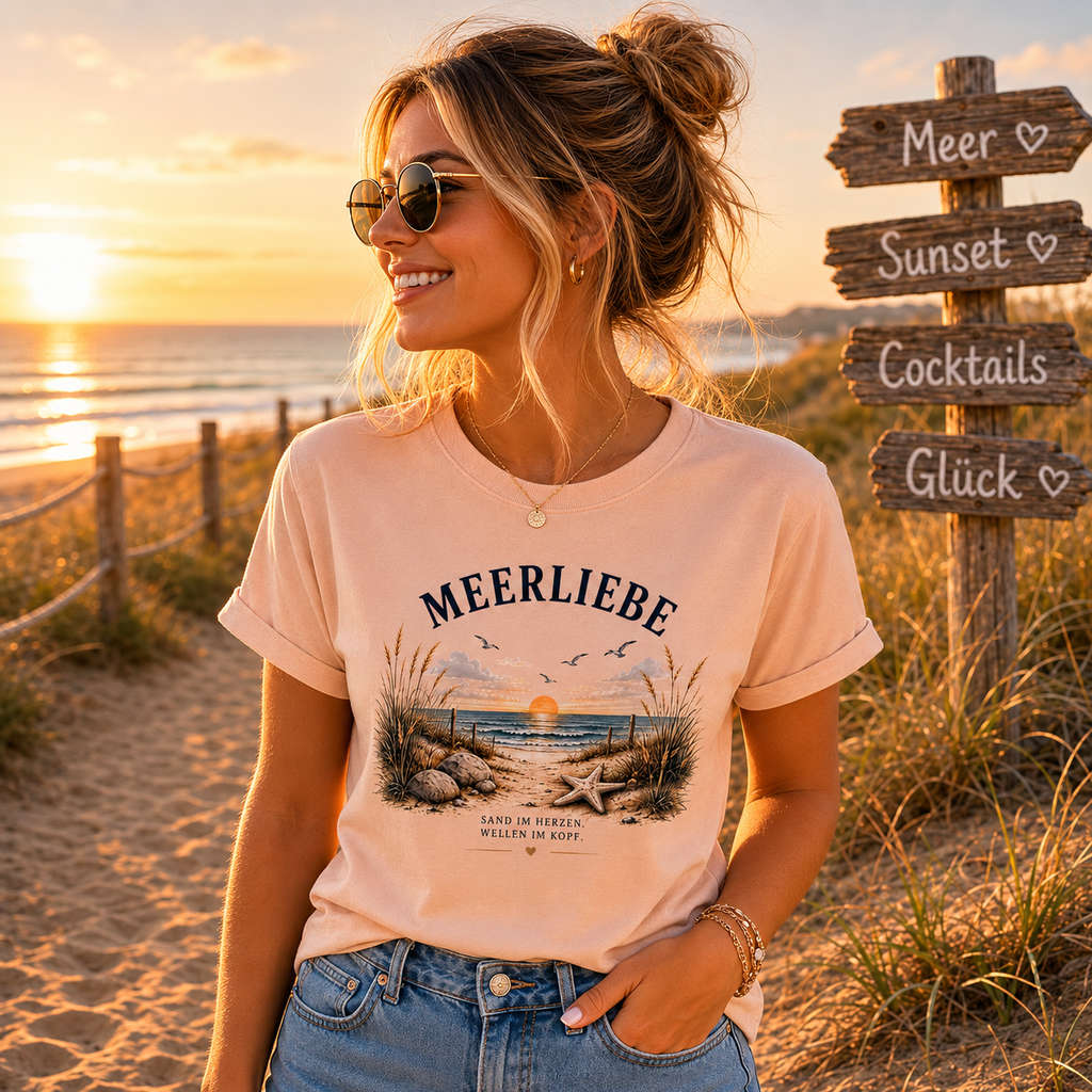 Meerliebe Shirt – Küstengefühl Sea & Soul – Bio T-Shirt Unisex
