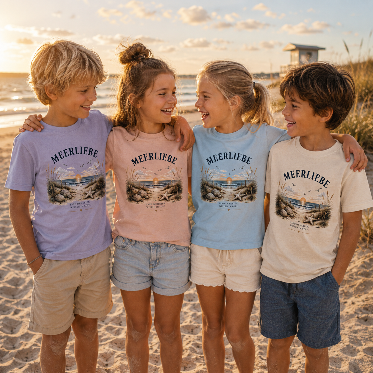 Meerliebe Kinder T-Shirt – Küstengefühl Sea & Soul – Bio Shirt für Kinder