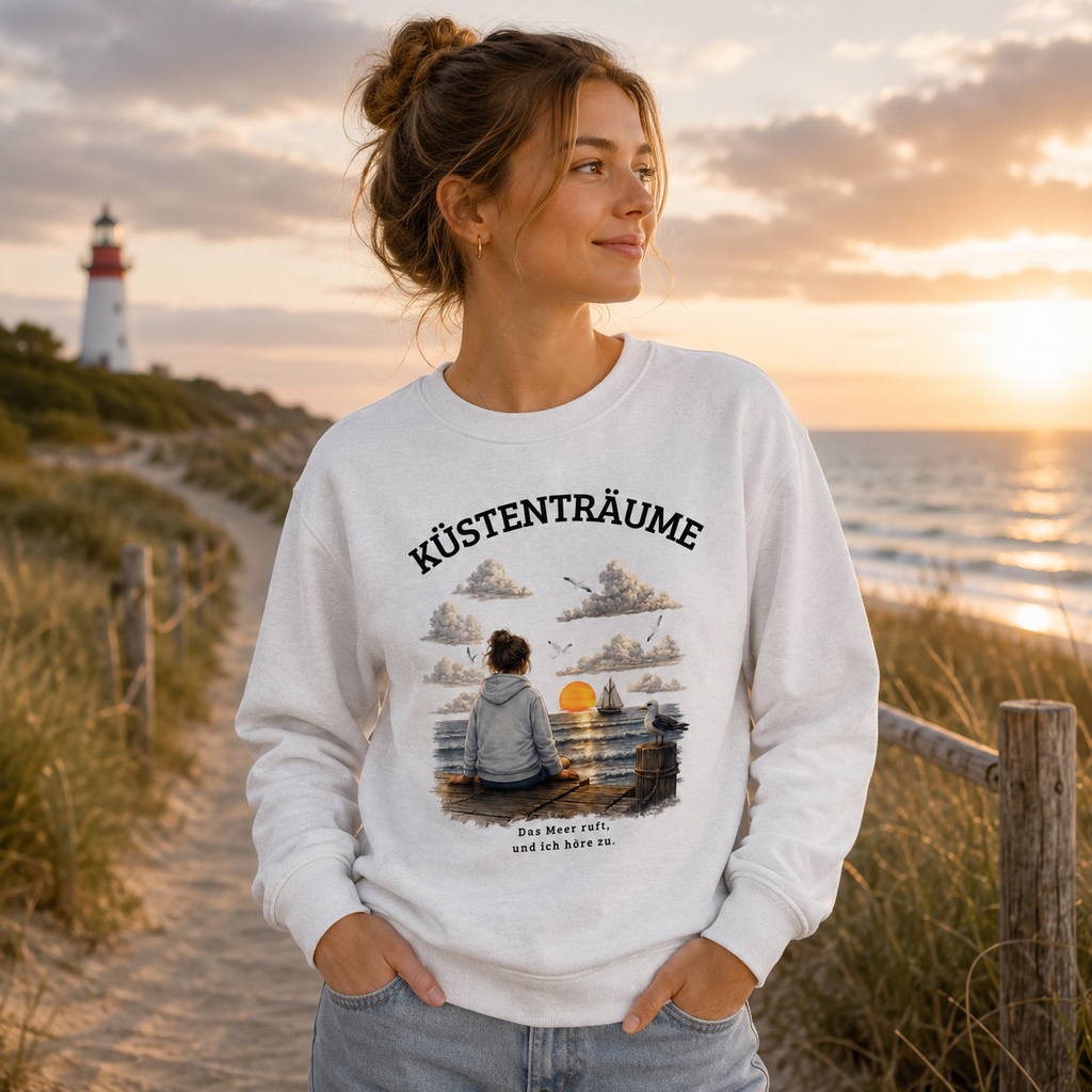 Küstenträume – Premium Bio-Sweatshirt