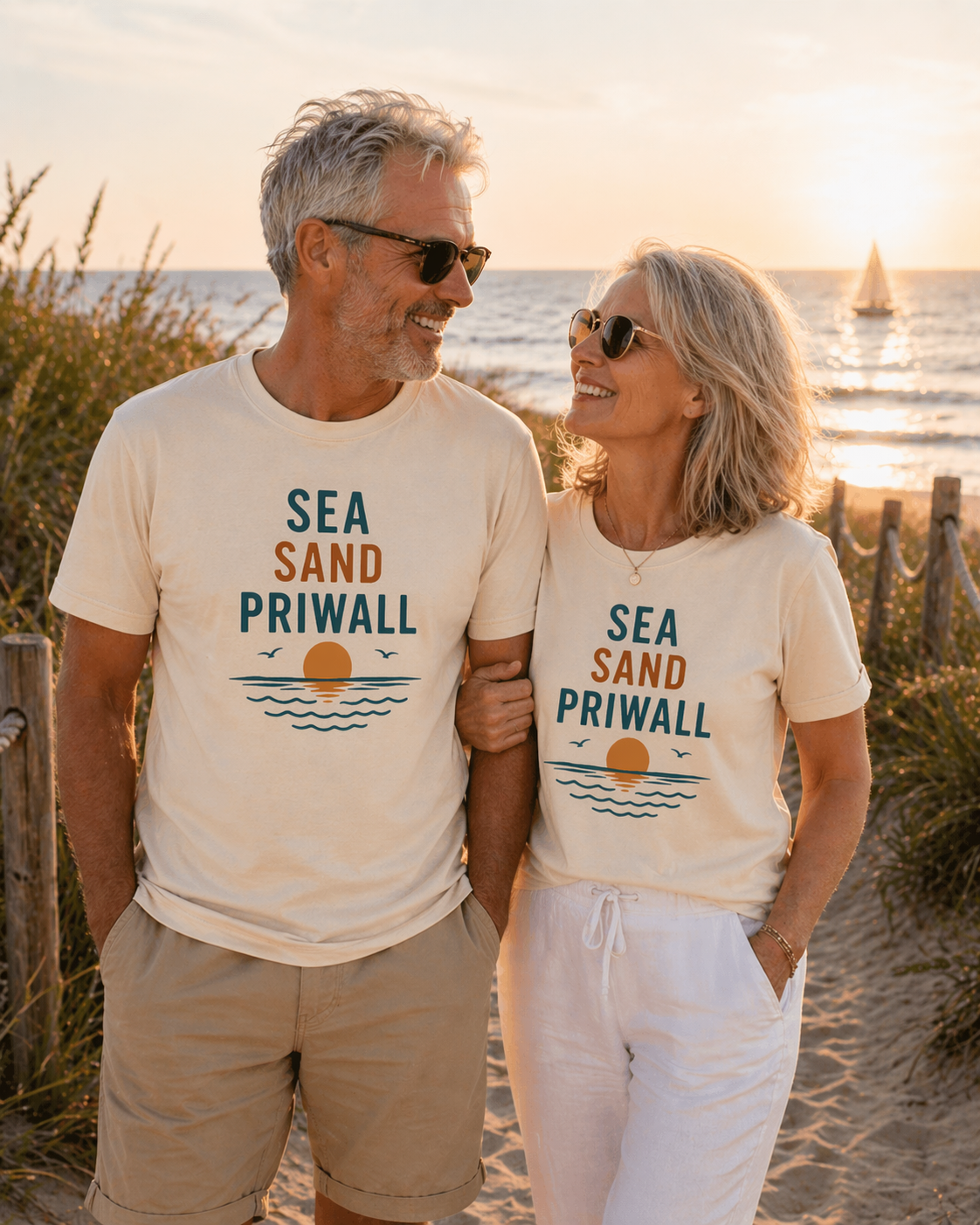 Priwall Vibes Shirt – Sea Sand Baltic Coast – Ostsee T-Shirt Unisex