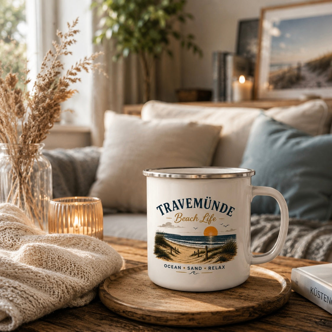 Travemünde Beach Life – Emaille Tasse