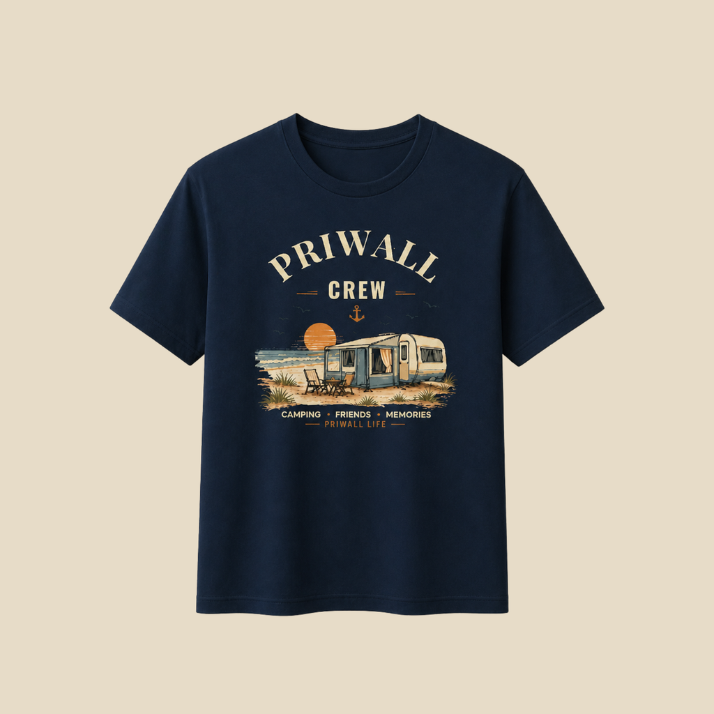 Priwall Crew Dark Edition T-Shirt – Ostsee Shirt – Organic Unisex Baumwolle