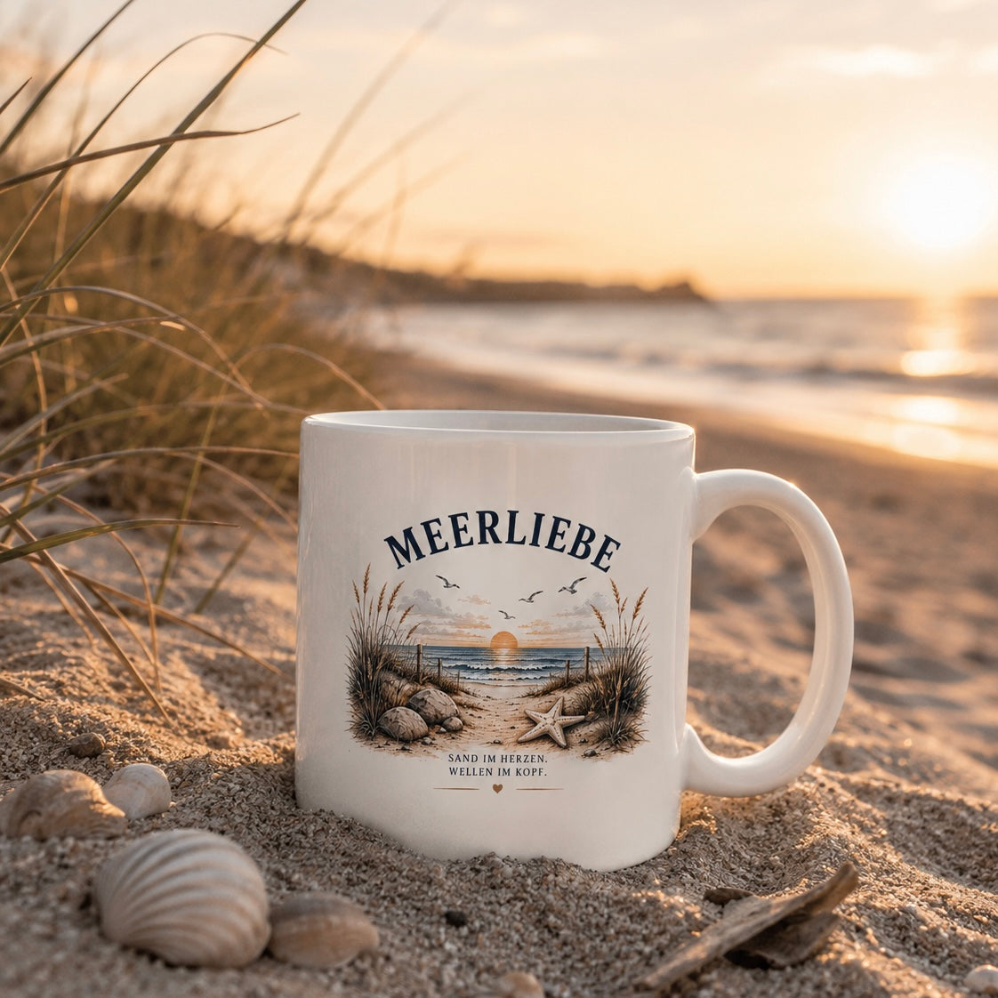 Meerliebe Tasse – Küstengefühl Sea & Soul – Keramikbecher 330 ml