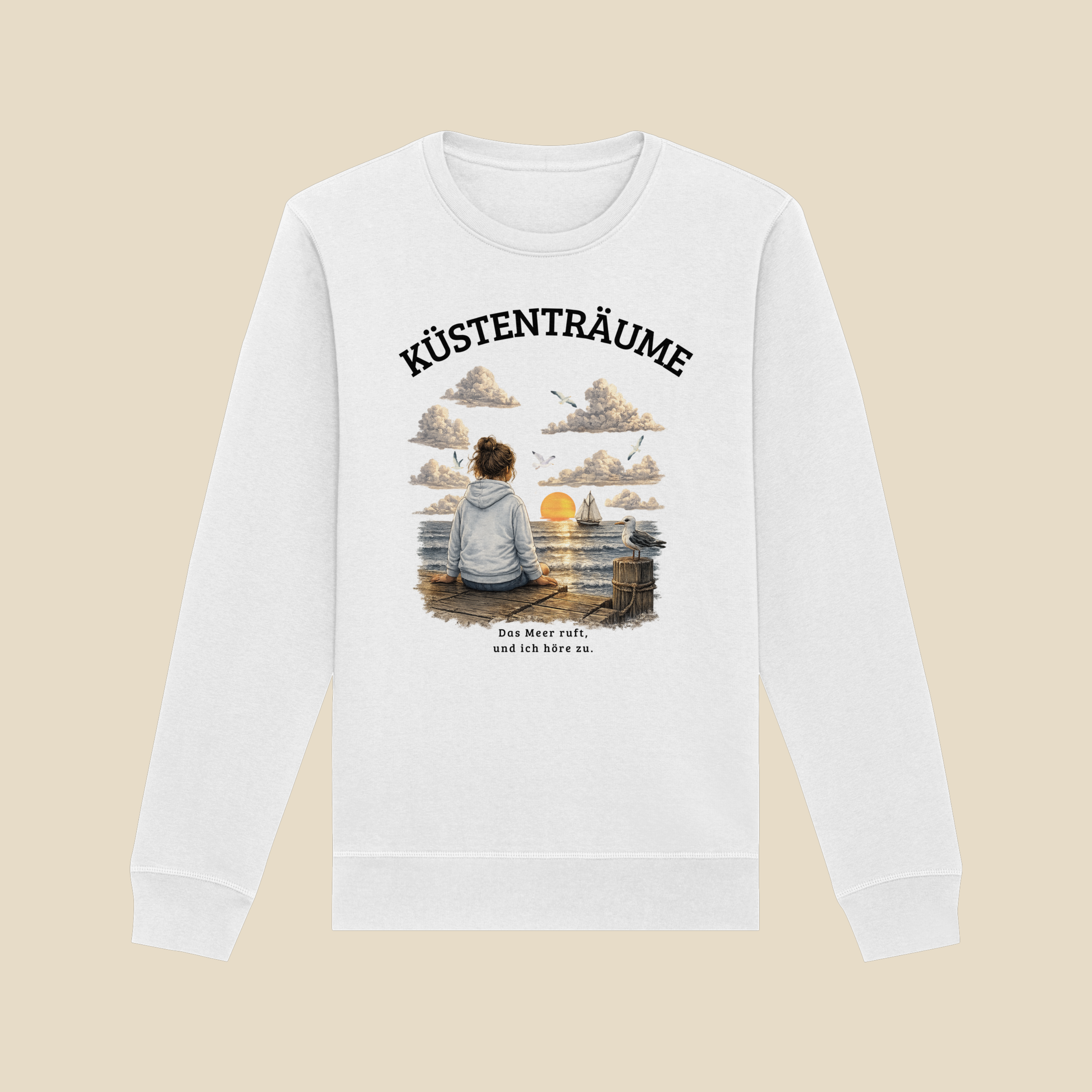 Küstenträume – Premium Bio-Sweatshirt
