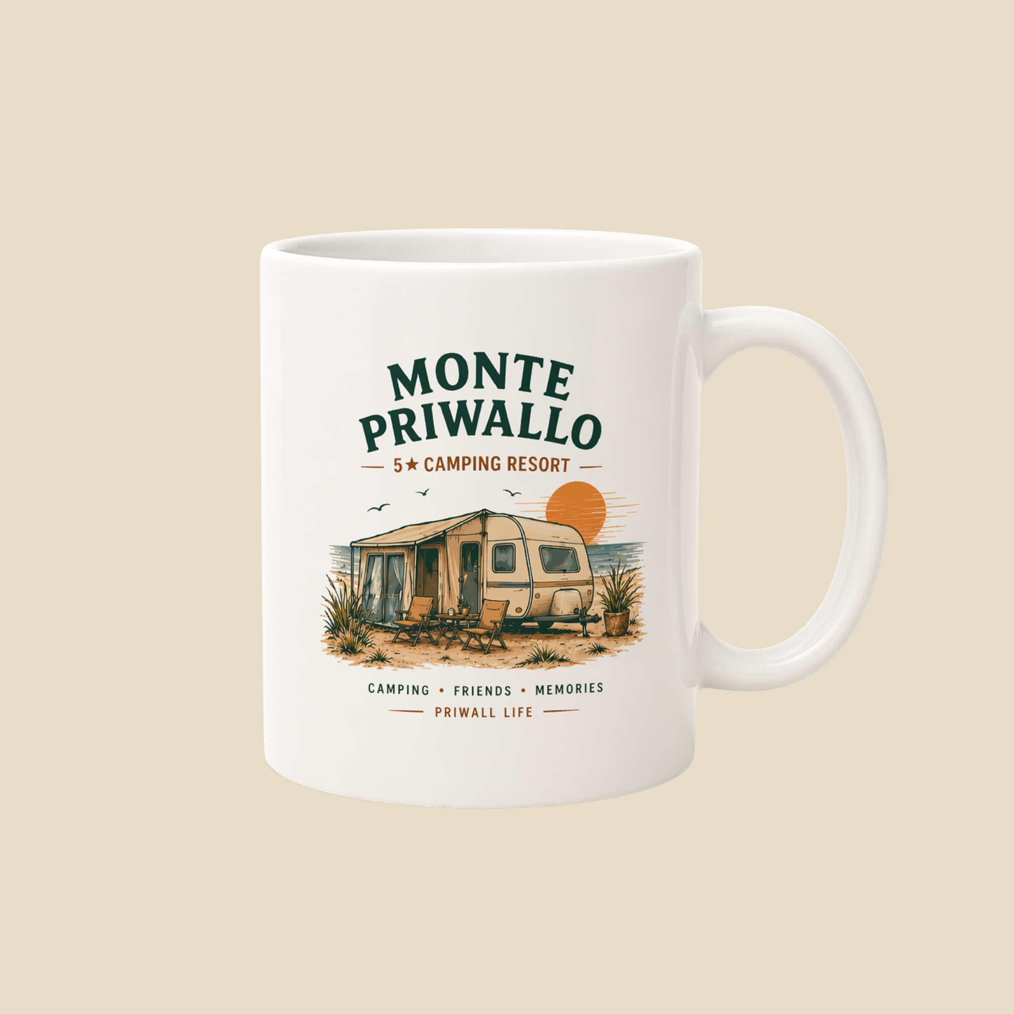 Camping Tasse Ostsee – Monte Priwallo Vanlife Mug – Priwall Vibes