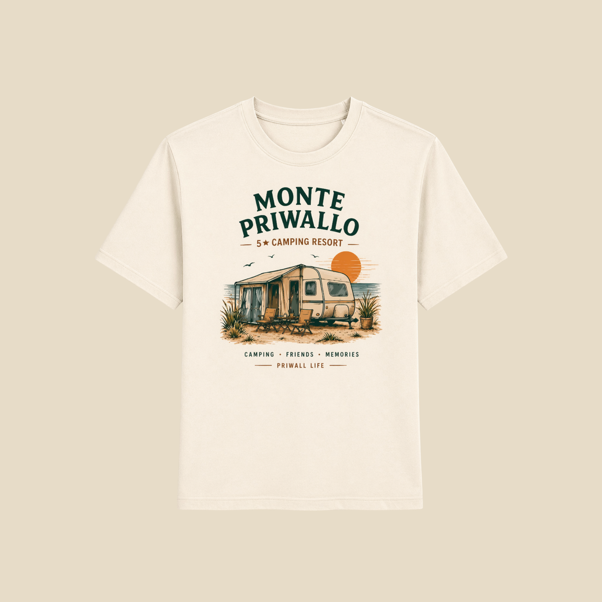 Ostsee Camping T-Shirt – Vanlife Shirt Monte Priwallo – Priwall Vibes