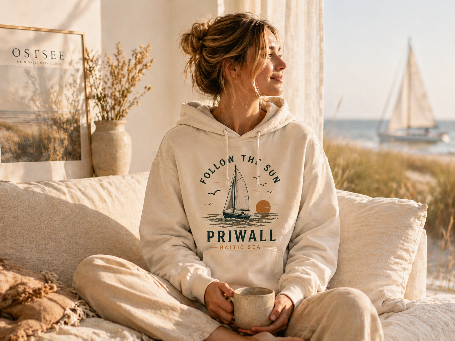 Follow the Sun Hoodie – Priwall Ostsee – Baltic Coast Vibes Unisex