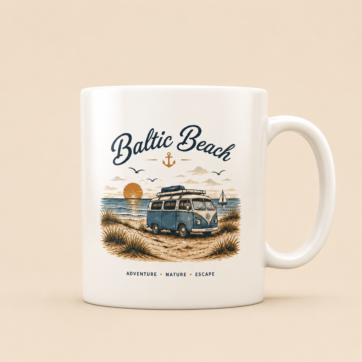Baltic Beach Kaffeetasse – Maritime Ostsee Tasse