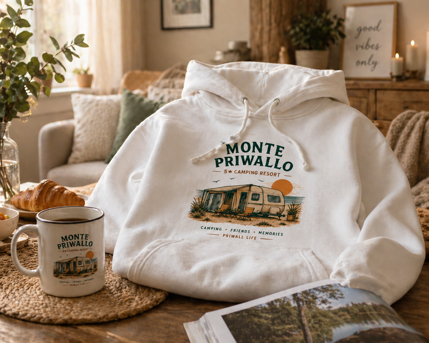 Ostsee Hoodie – Camping Vanlife Hoodie Monte Priwallo – Priwall Vibes