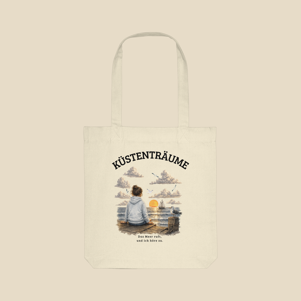 Küstenträume Einkaufstasche mit Küstenmotiv