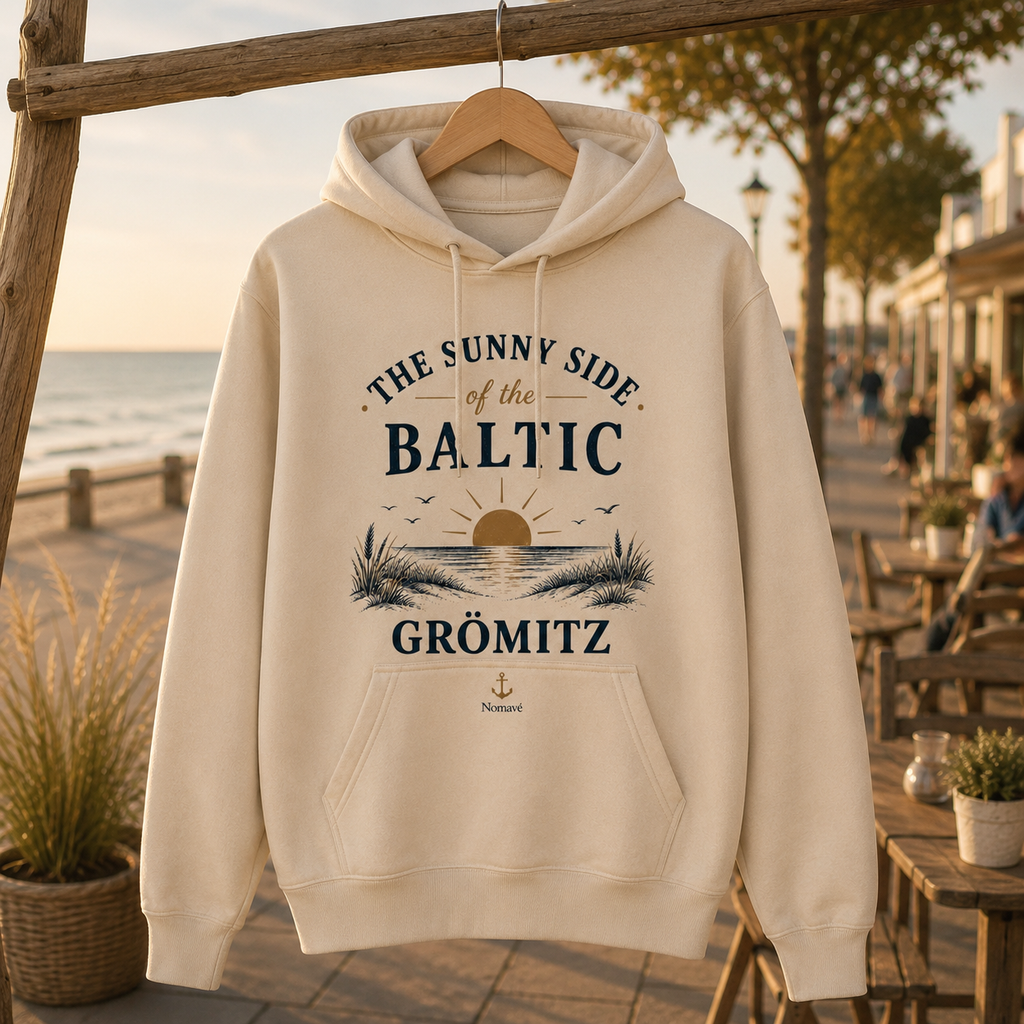Grömitz - The Sunny Side - Sonnenseite Ostsee Bio Hoodie
