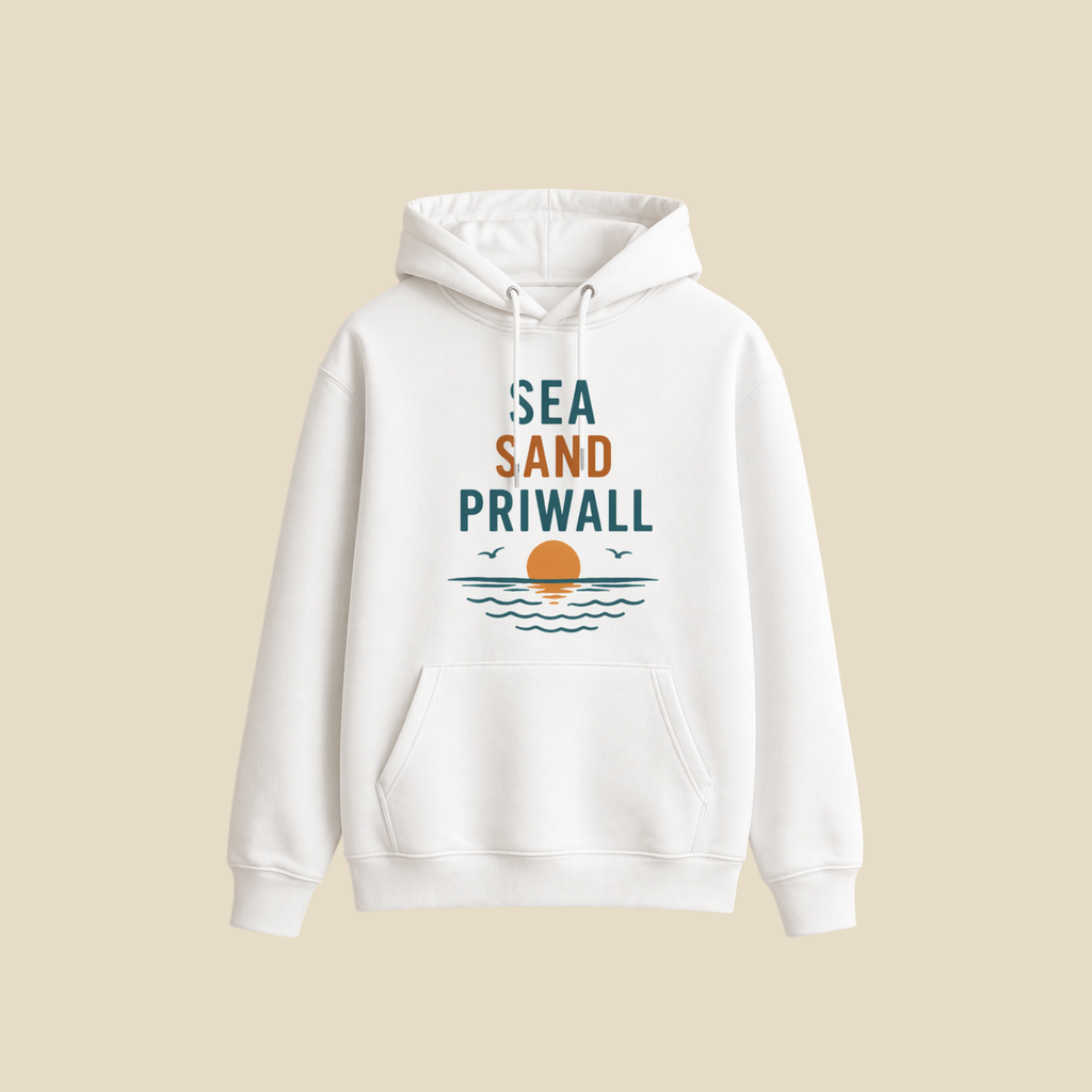 Priwall Vibes Hoodie – Sea Sand Baltic Coast – Ostsee Hoodie Unisex