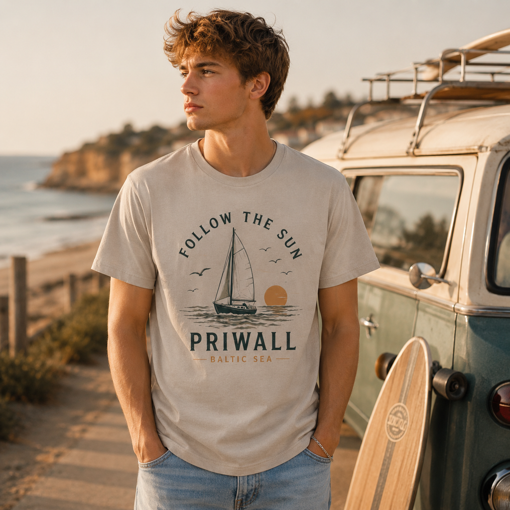 Priwall Follow the Sun – Bio T-Shirt Ostsee