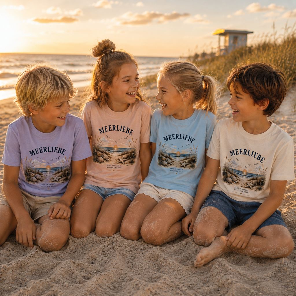 Meerliebe Kinder T-Shirt – Küstengefühl Sea & Soul – Bio Shirt für Kinder