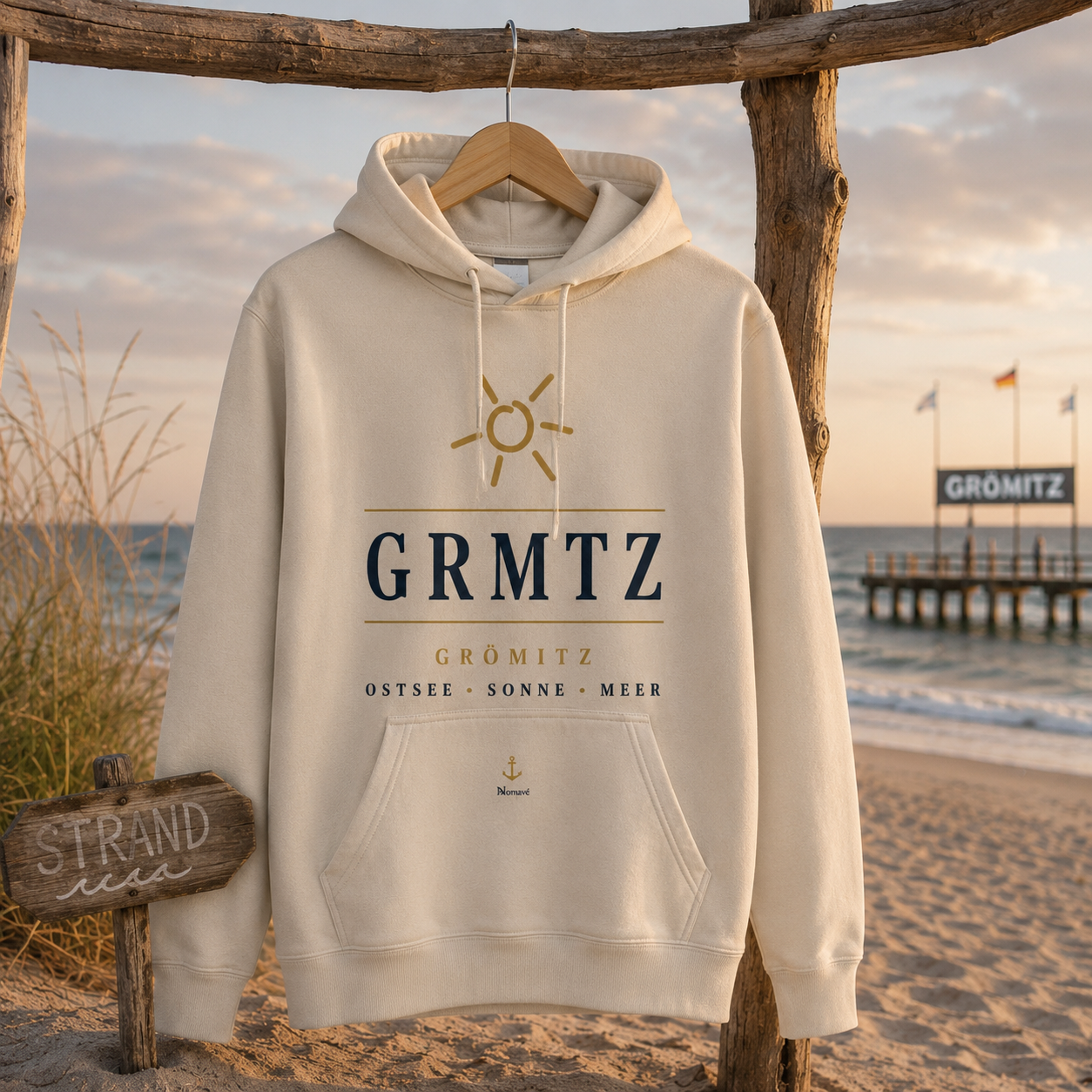 GRMTZ - Grömitz - Bio Hoodie Ostsee Kapuzenpulli