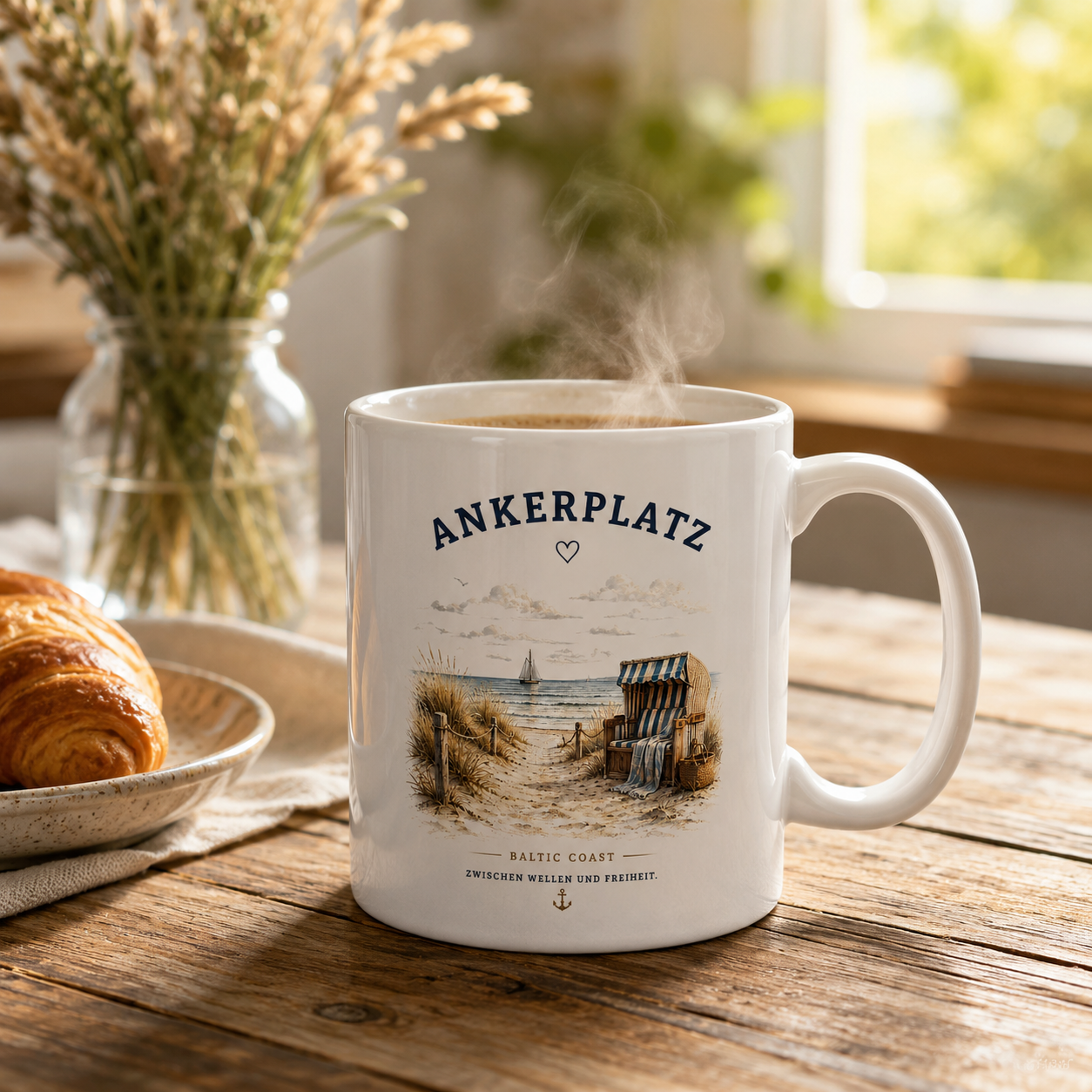 Ankerplatz Kaffeetasse – Küstengefühl – Glossy Keramiktasse