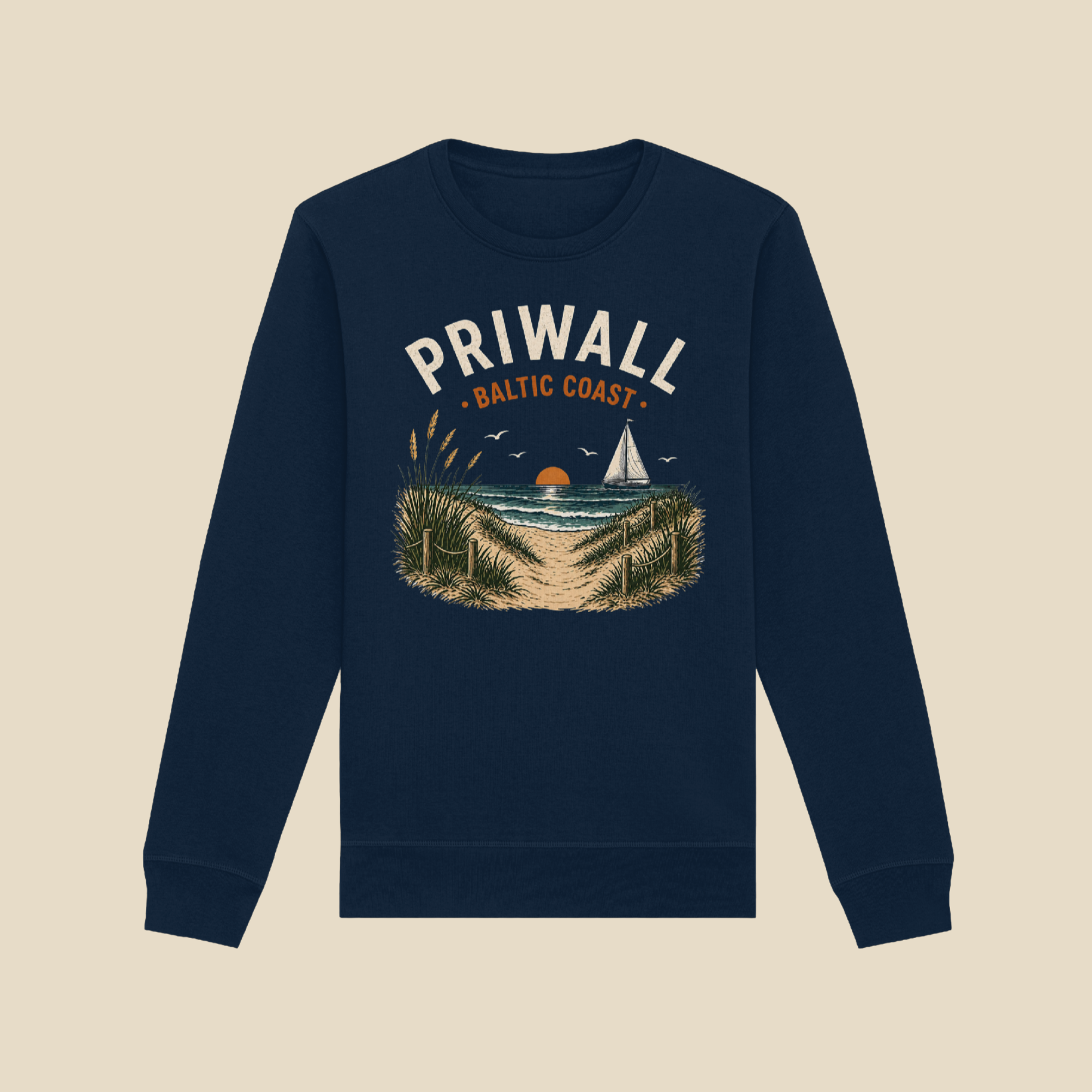 Baltic Coast Dark Edition Sweatshirt – Priwall Ostsee Organic Unisex