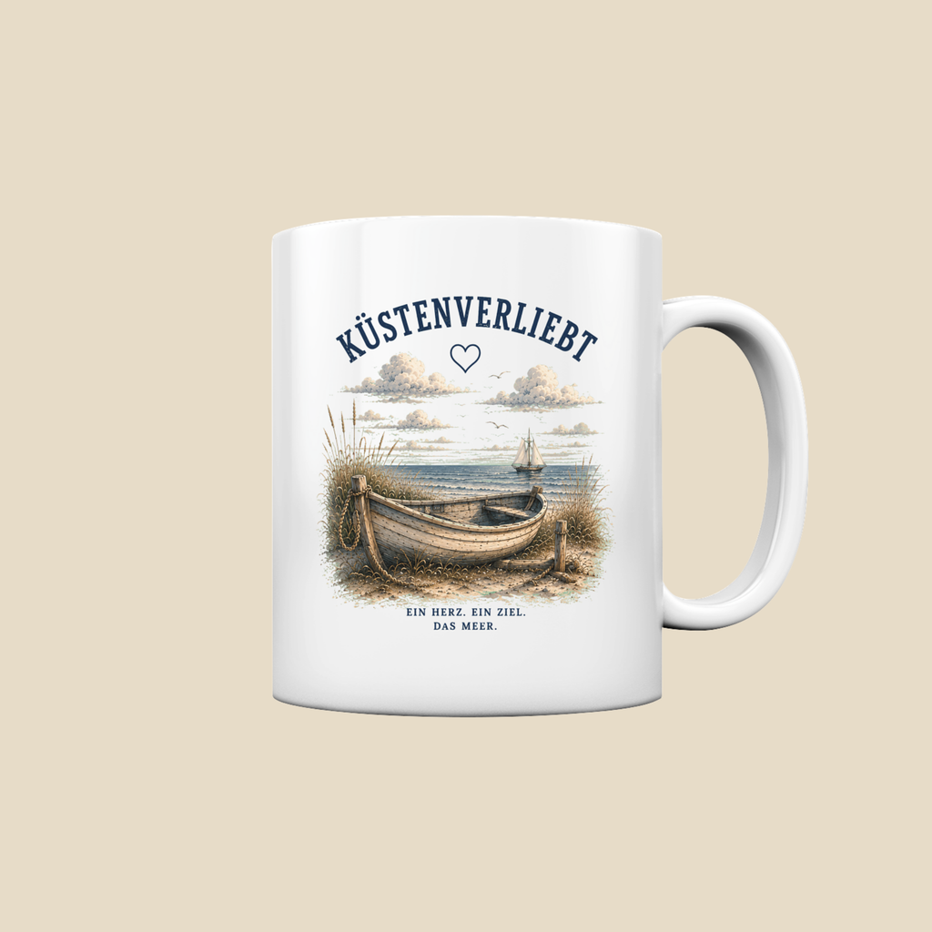 Küstenverliebt Tasse – Zuhause ist, wo das Meer ist | Maritime Kaffeetasse