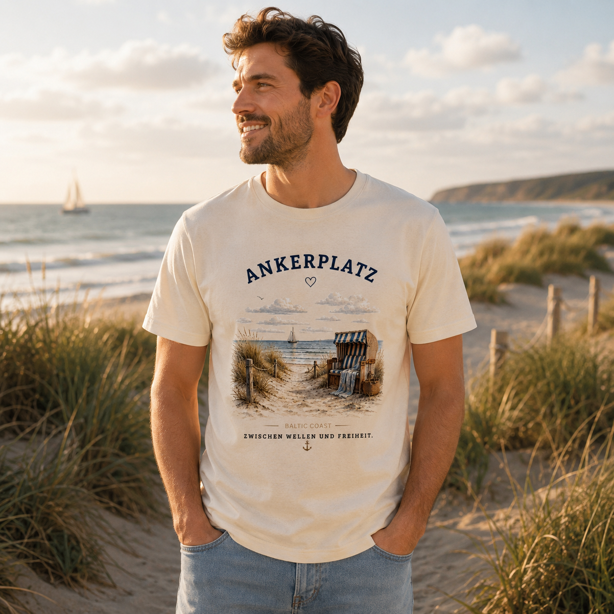 Ankerplatz Ostsee Shirt – Küstengefühl Organic T-Shirt Unisex