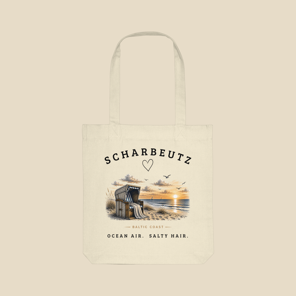 Scharbeutz Ostsee Stofftasche – Strandkorb Sonnenuntergang