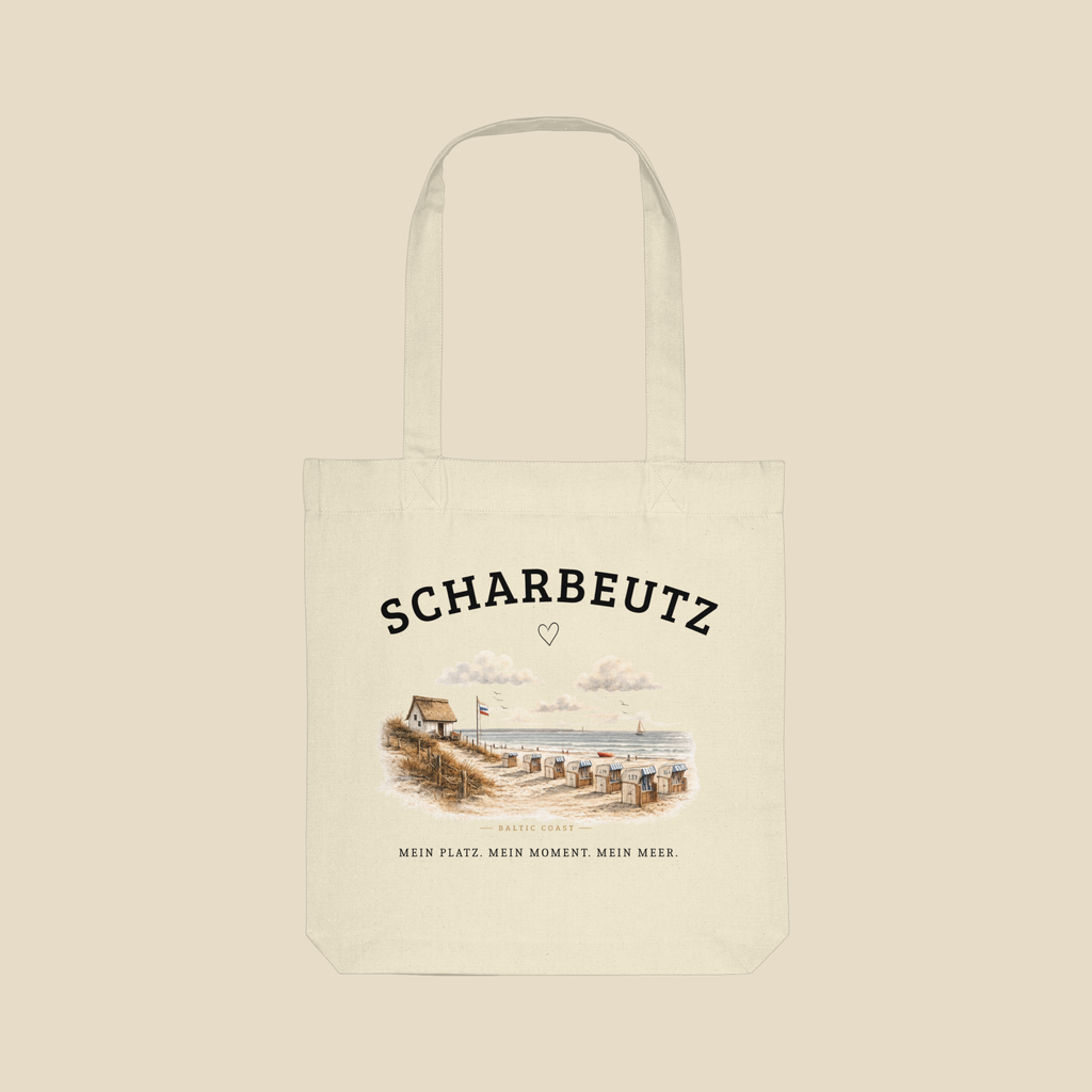 Scharbeutz Ostsee Stofftasche – Strandhaus am Meer – Einkaufstasche