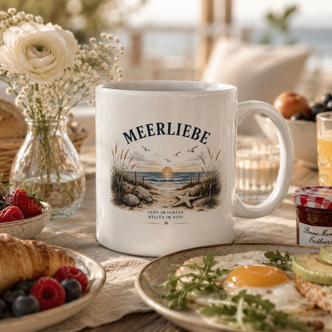 Meerliebe Tasse – Küstengefühl Sea & Soul – Keramikbecher 330 ml