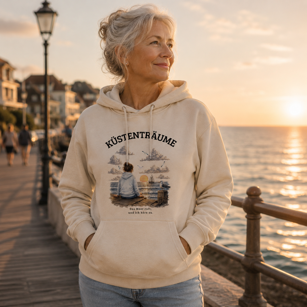 Küstenträume – Premium Bio-Hoodie Kapuzenpullover