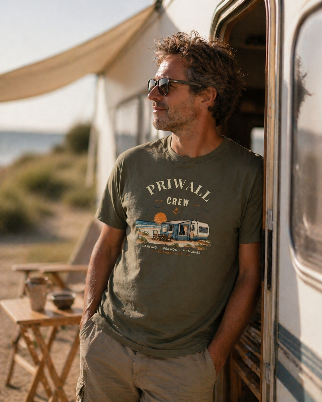 Priwall Crew Dark Edition T-Shirt – Ostsee Shirt – Organic Unisex Baumwolle