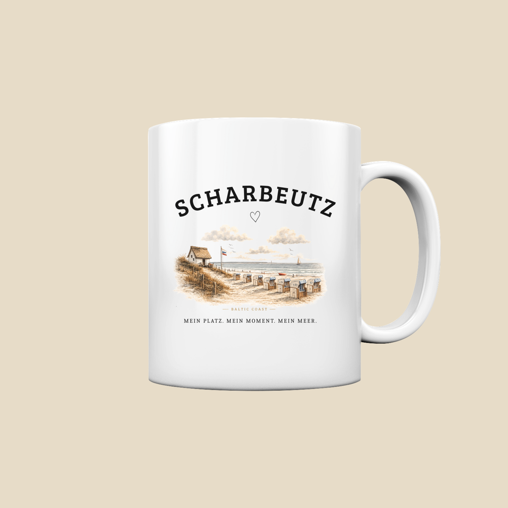 Scharbeutz Ostsee Tasse – Strandhaus am Meer – Kaffeebecher Keramik