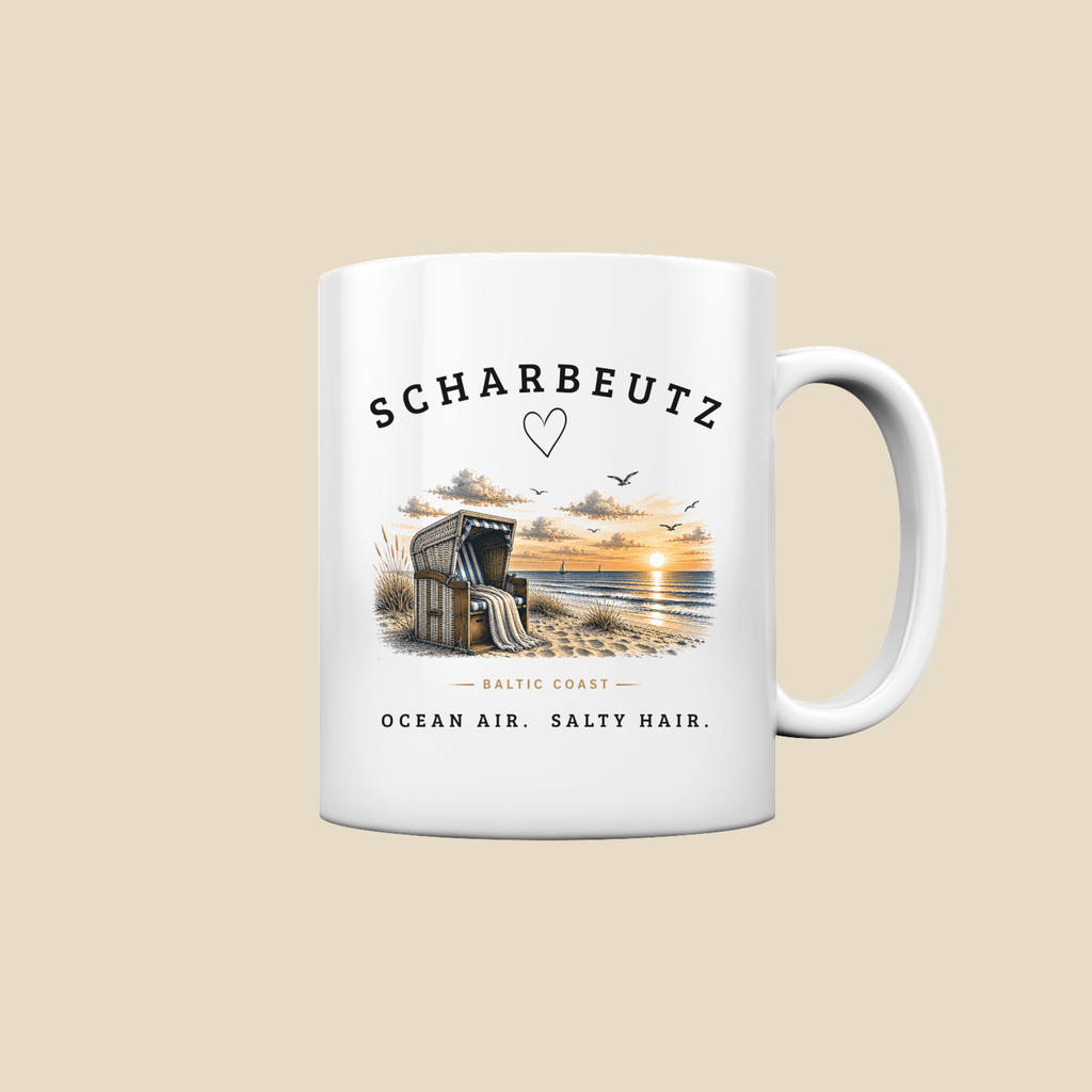 Scharbeutz Ostsee Tasse – Strandkorb Sonnenuntergang
