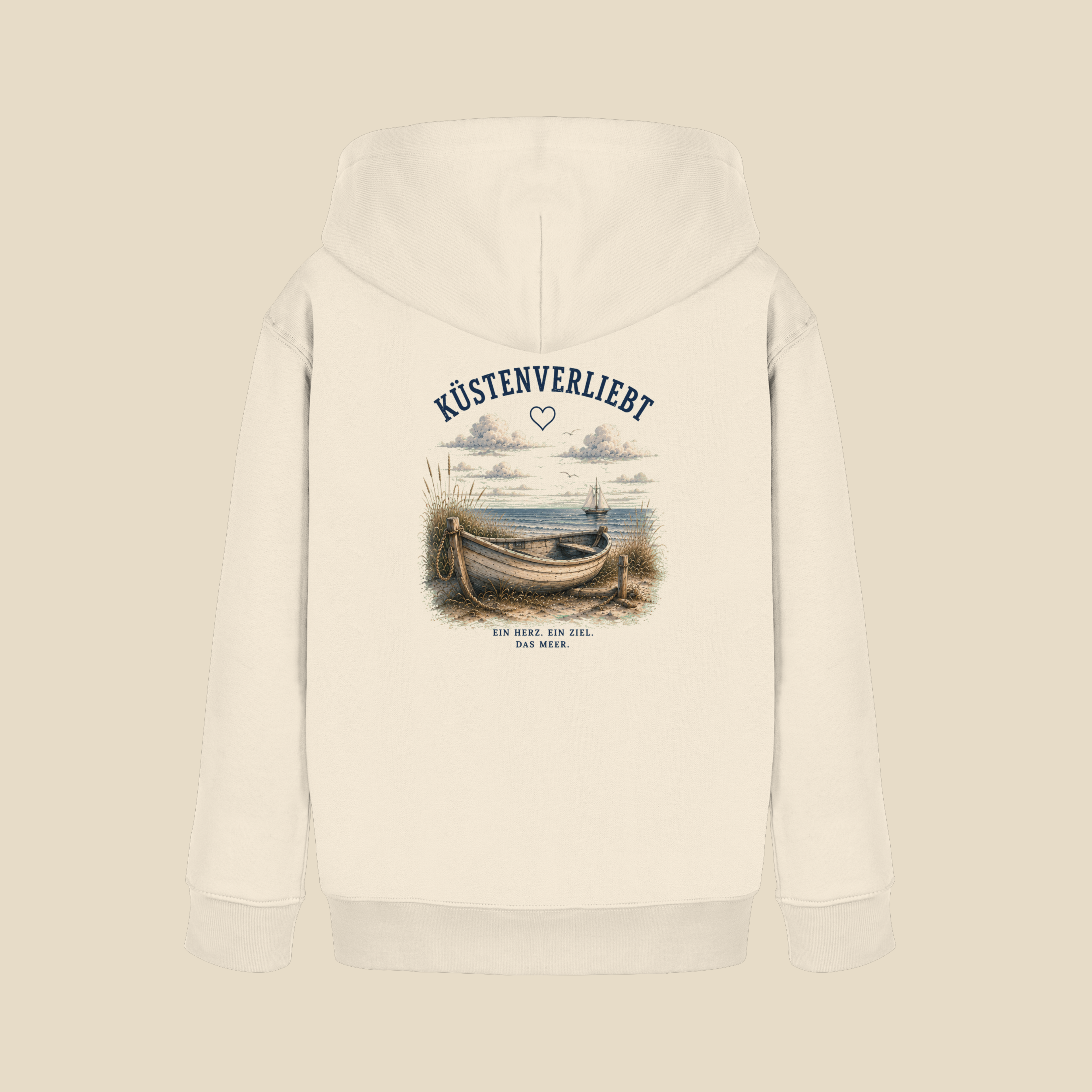 Küstenverliebt Kinder Hoodie – Zuhause ist, wo das Meer ist | Küstengefühl Kids Hoodie