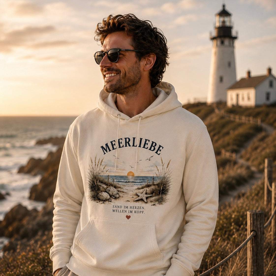 Meerliebe Hoodie – Küstengefühl Sea & Soul – Bio Hoodie Unisex