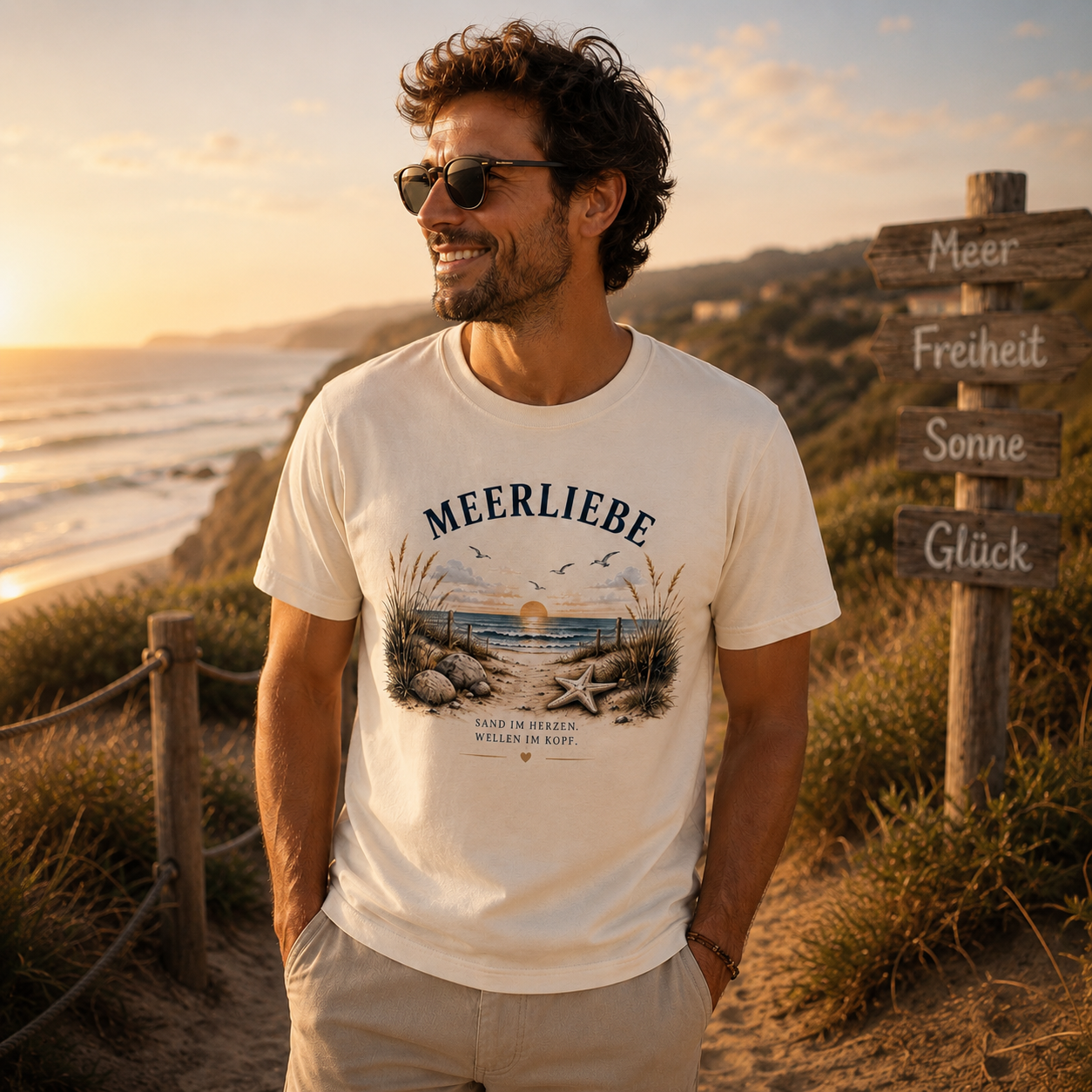 Meerliebe Shirt – Küstengefühl Sea & Soul – Bio T-Shirt Unisex