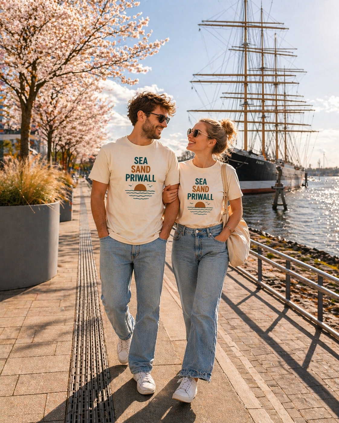 Priwall Vibes Shirt – Sea Sand Baltic Coast – Ostsee T-Shirt Unisex