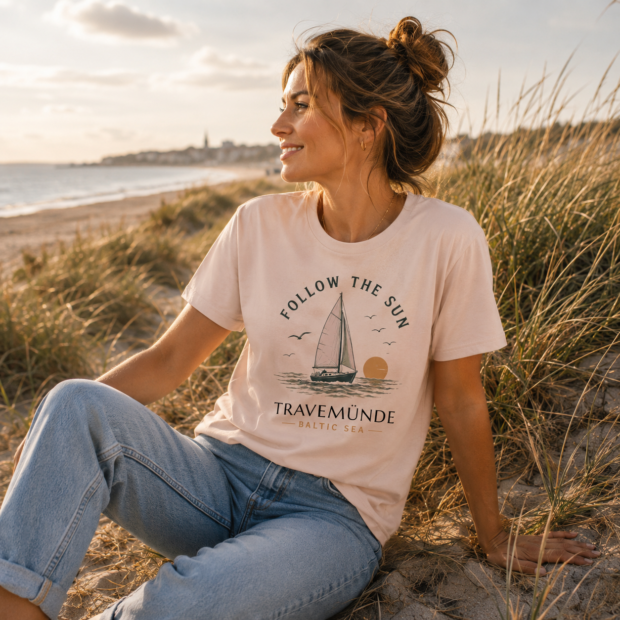 Travemünde Follow The Sun Shirt – Ostsee Bio Baumwolle