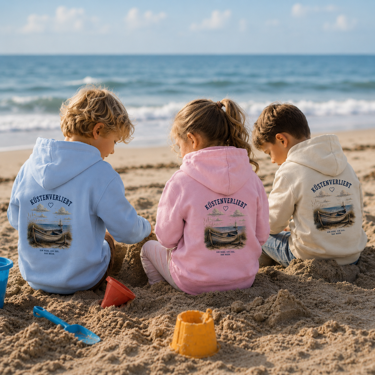 Küstenverliebt Kinder Hoodie – Zuhause ist, wo das Meer ist | Küstengefühl Kids Hoodie