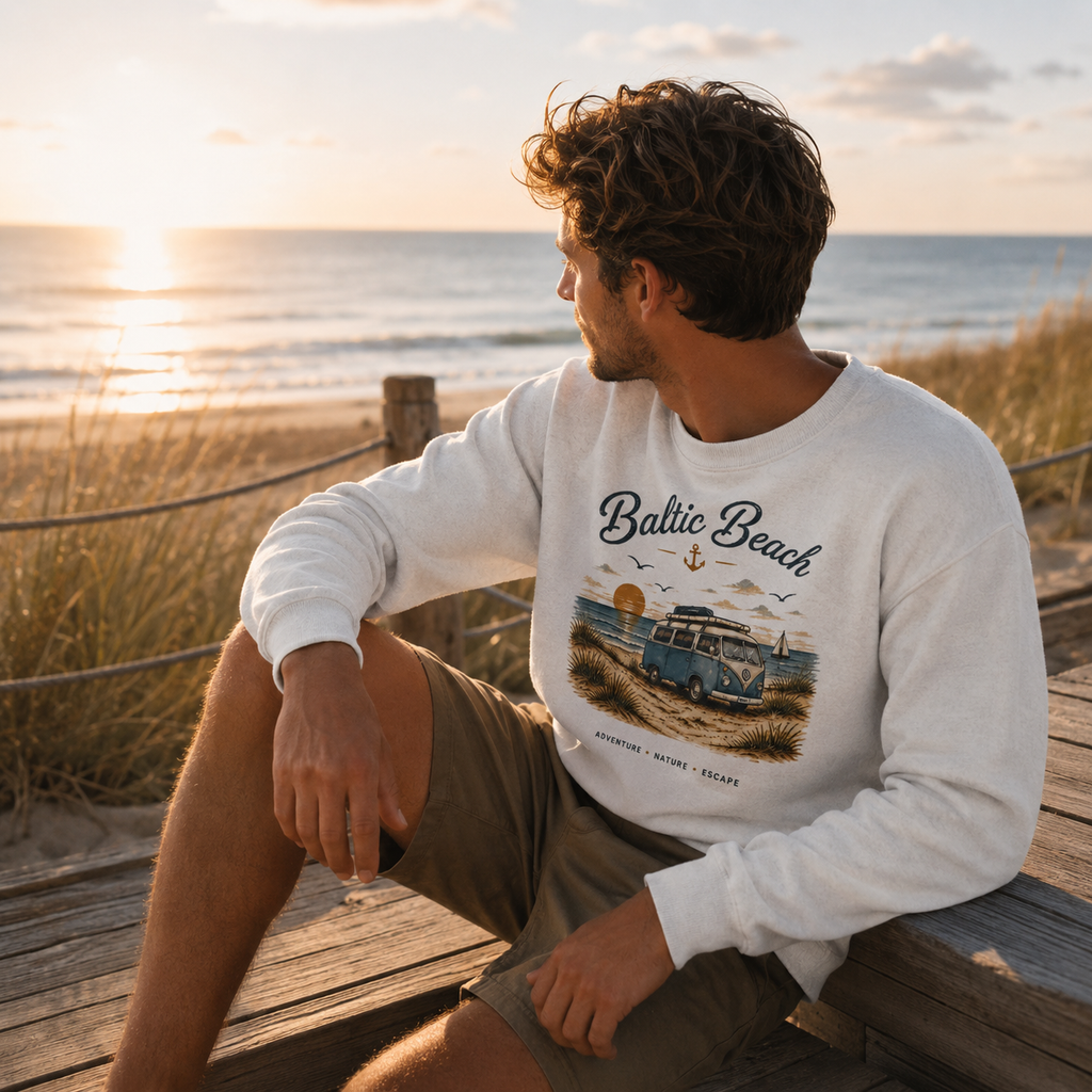 Baltic Beach Organic Sweatshirt – Maritime Ostsee Vibes