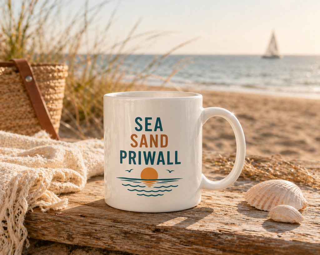 ☕ Priwall Vibes Tasse – Sea Sand Baltic Coast – Ostsee Becher Geschenk