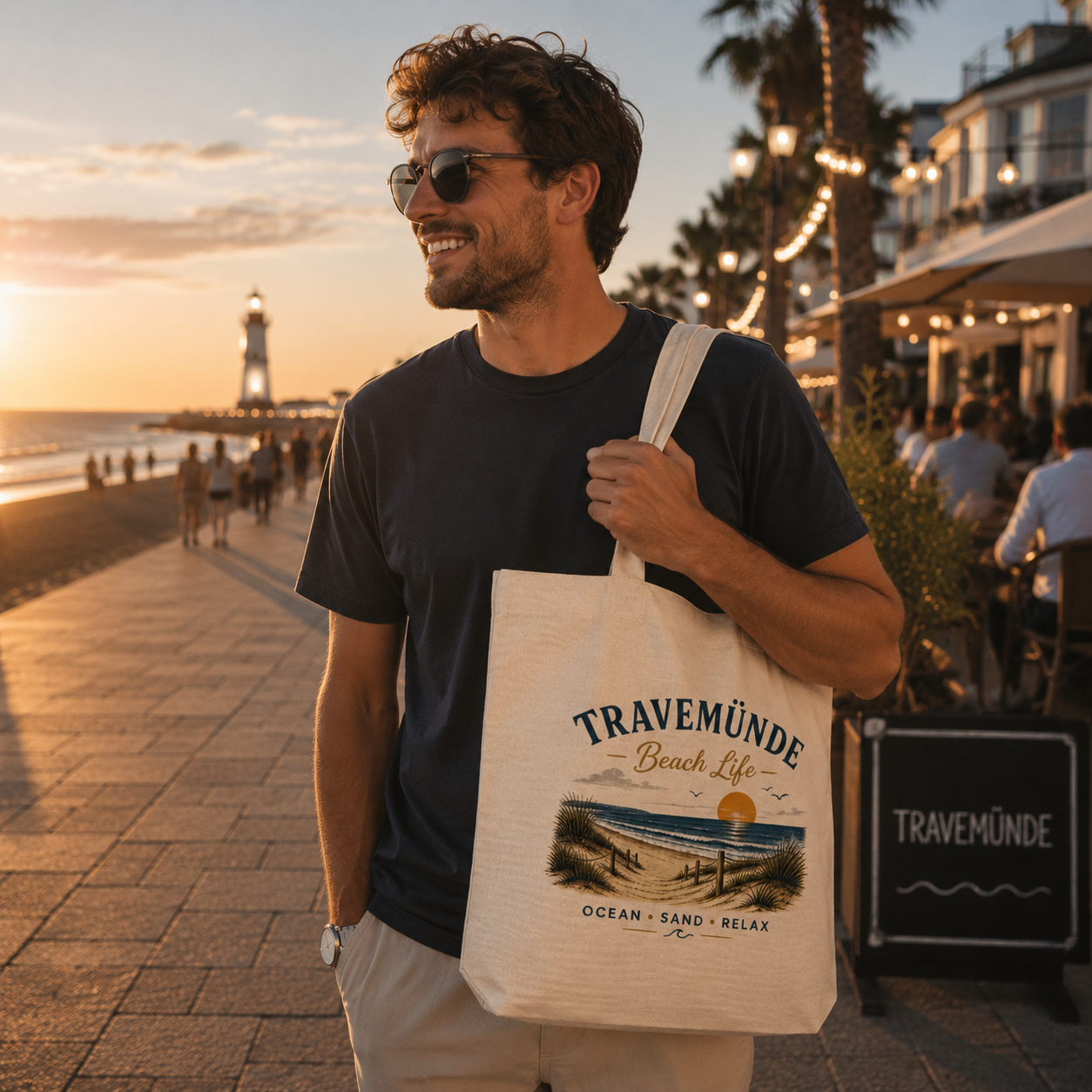Travemünde Beach Life – Organic Tote-Bag