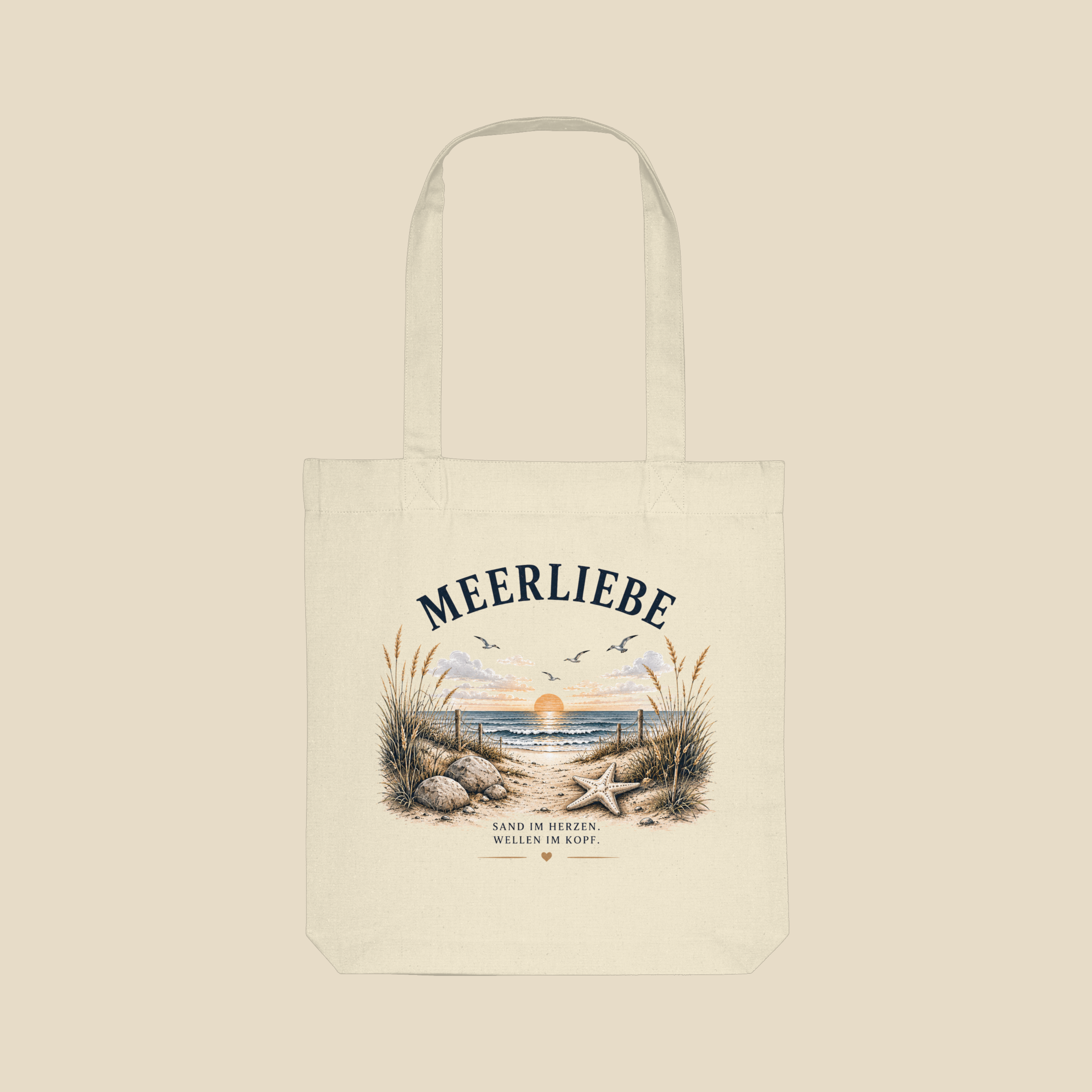 Meerliebe Stofftasche – Küstengefühl Sea & Soul – Nachhaltige Einkaufstasche