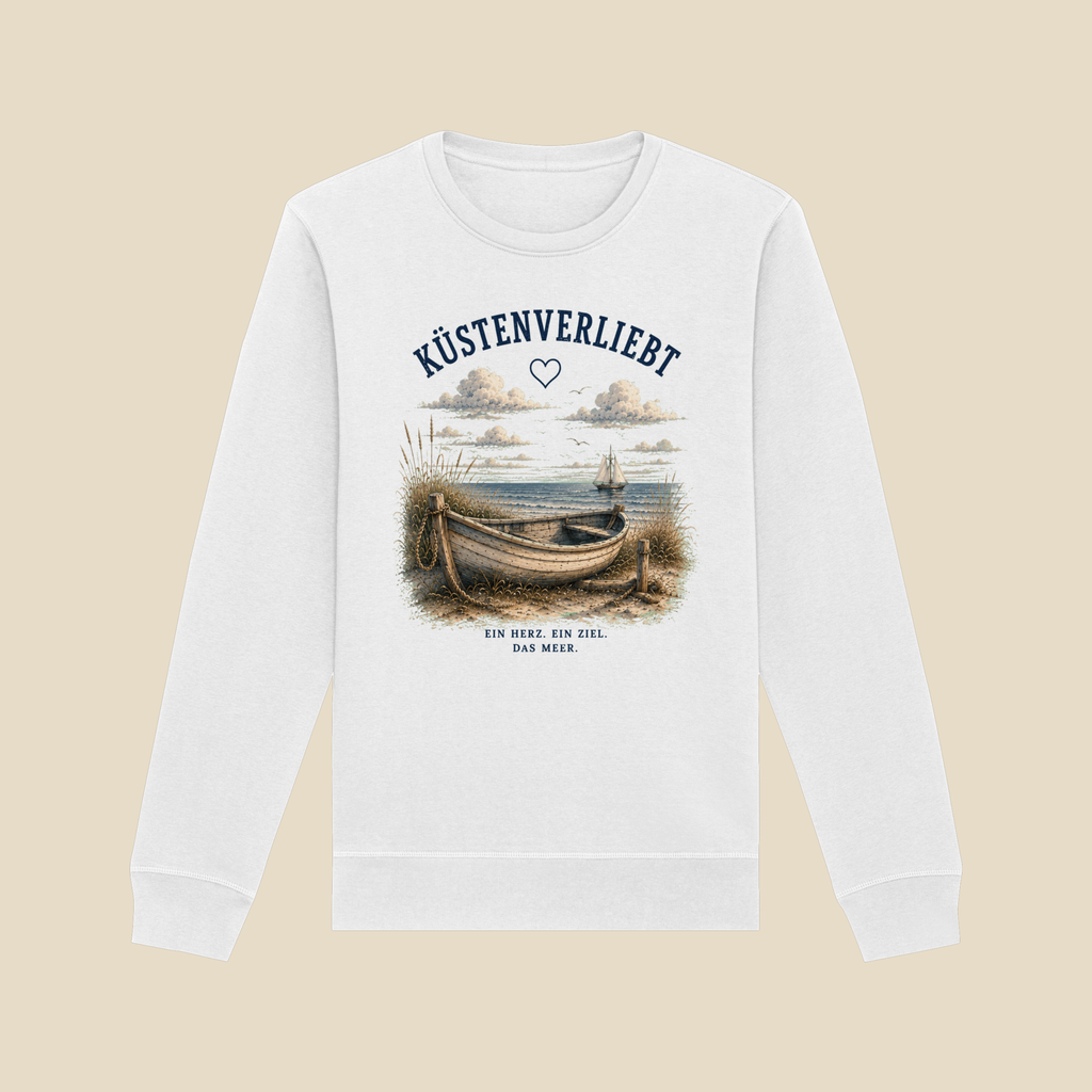 Küstenverliebt Sweatshirt – Zuhause ist, wo das Meer ist | Küstengefühl Unisex Sweatshirt