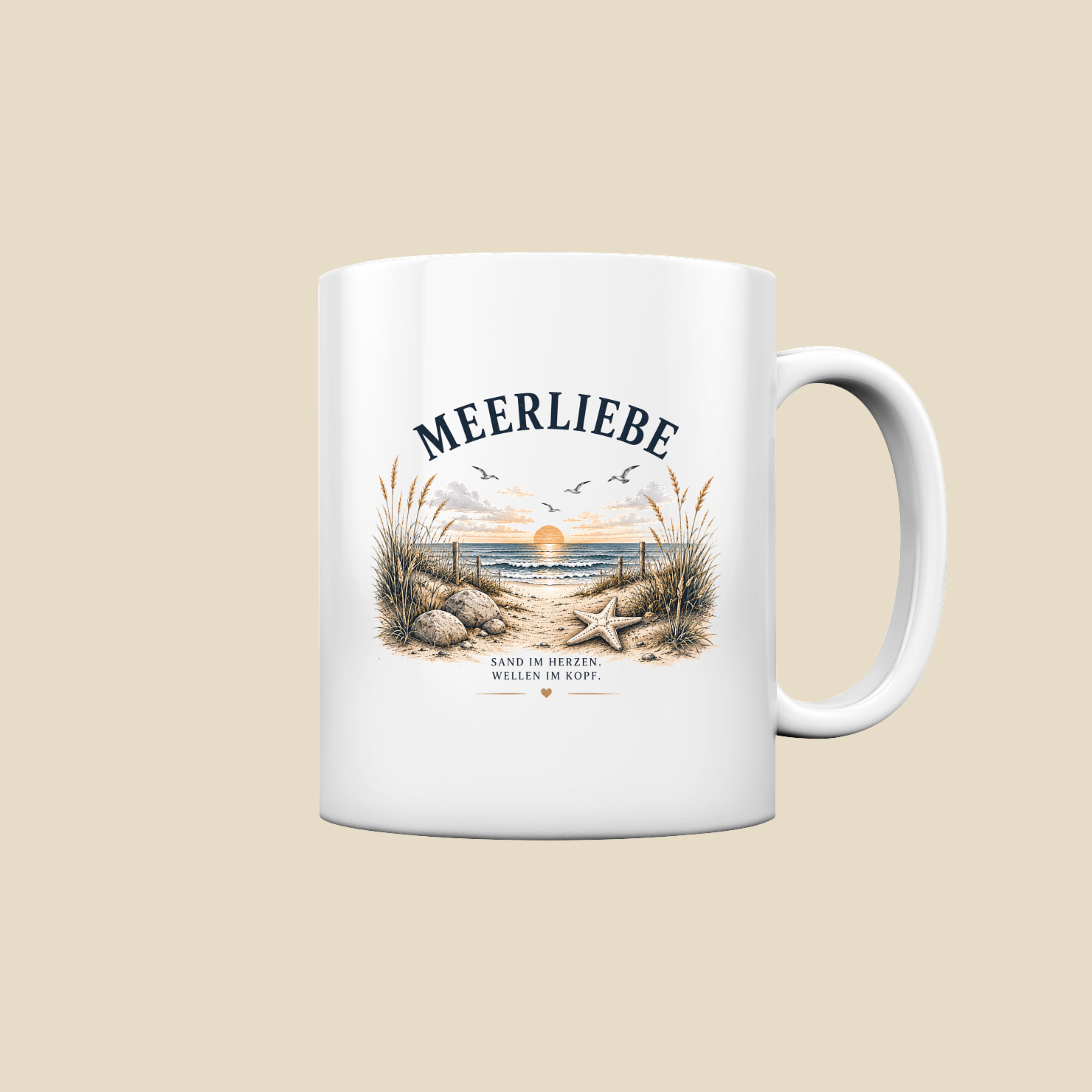 Meerliebe Tasse – Küstengefühl Sea & Soul – Keramikbecher 330 ml