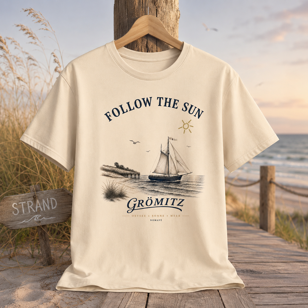 Grömitz - Follow the Sun - Bio Ostsee T - Shirt