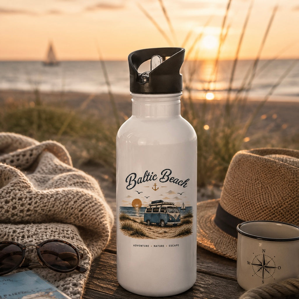 Baltic Beach Edelstahl-Trinkflasche – Maritime Ostsee Vibes