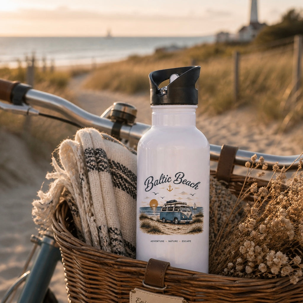 Baltic Beach Edelstahl-Trinkflasche – Maritime Ostsee Vibes