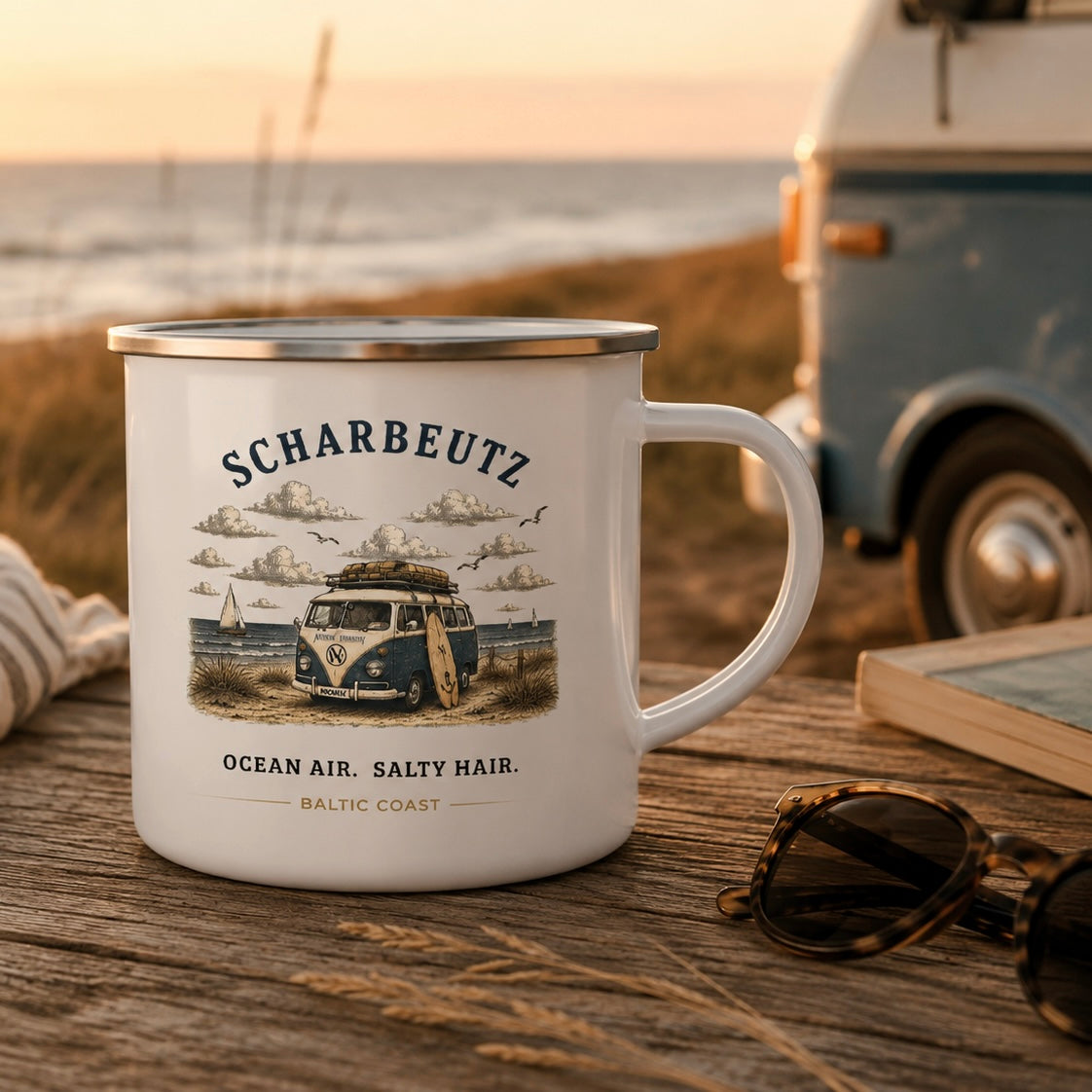 Scharbeutz Emaille Becher Ostsee – Beach & Breeze