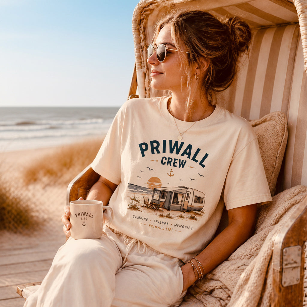 Priwall Crew T-Shirt – Ostsee Shirt – Organic Unisex Baumwolle