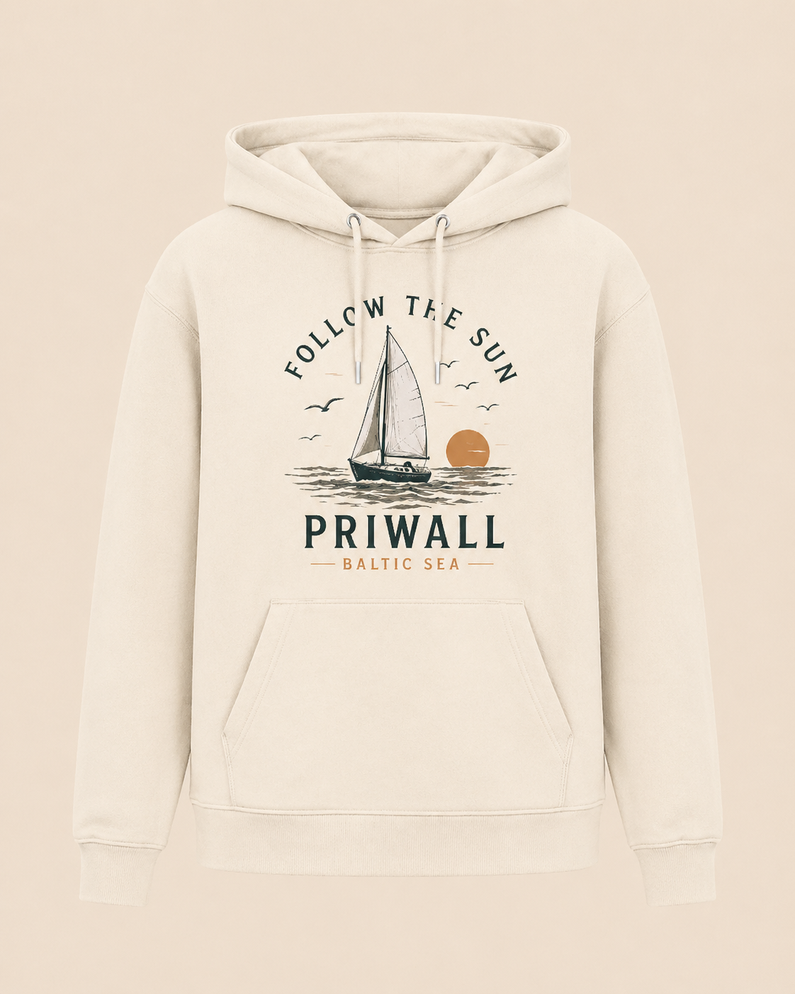 Follow the Sun Hoodie – Priwall Ostsee – Baltic Coast Vibes Unisex