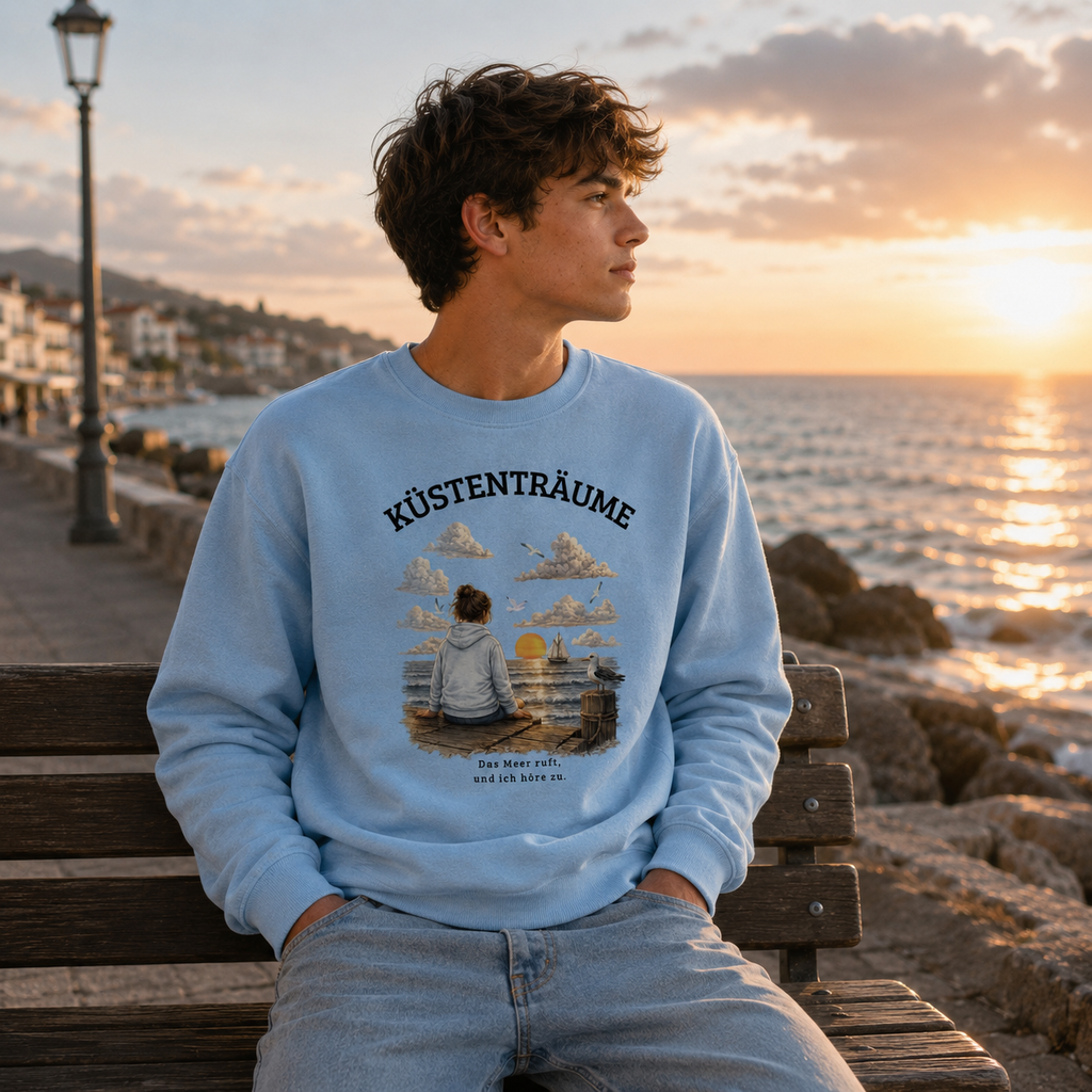 Küstenträume – Premium Bio-Sweatshirt